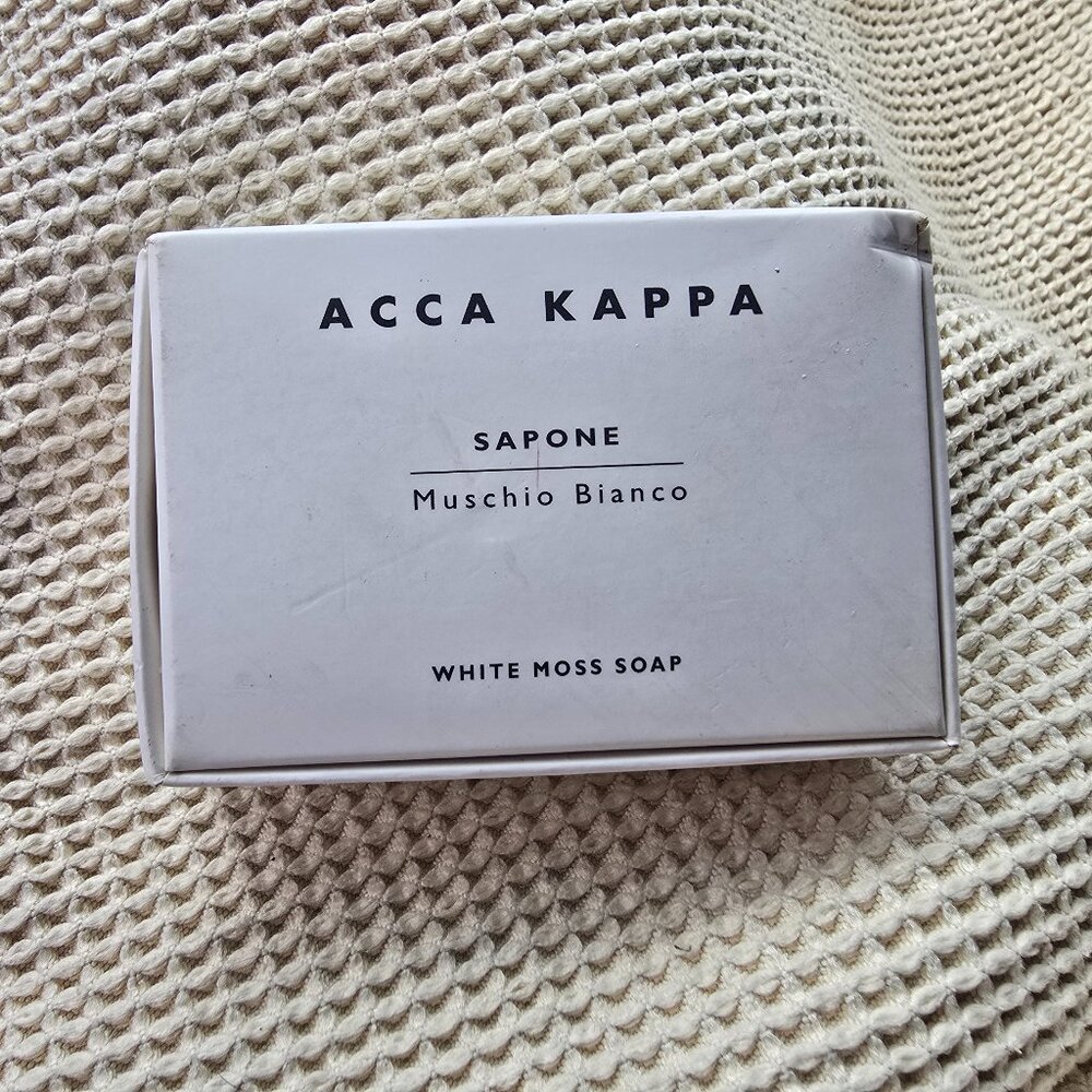 Acca Kappa White Moss Soap Muschio Bianco Bar Italy Luxury Bath NEW Luxe 3.5 oz